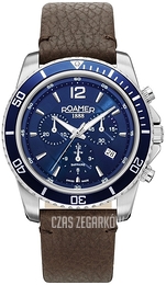 Roamer Monza Nautic 100 Chrono Niebieski/Skóra Ø43 mm 862837-41-45-02