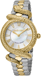 Roberto Cavalli by Franck Muller Aion Time Srebrny/Stal w odcieniu złota Ø33 mm RV1L029M0091