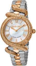 Roberto Cavalli by Franck Muller Aion Time Srebrny/Stal w kolorze różowego złota Ø33 mm RV1L029M0101