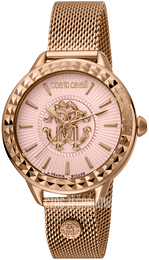 Roberto Cavalli by Franck Muller Franck Muller Różowy/Stal w kolorze różowego złota Ø36 mm RV1L125M0081