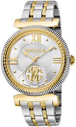 Roberto Cavalli by Franck Muller Franck Muller Srebrny/Stal w odcieniu złota Ø38 mm RV1L128M0081