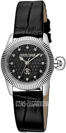 Roberto Cavalli by Franck Muller Dress Czarny/Skóra Ø28 mm RV2L036L0011