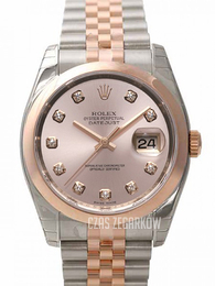 Rolex Datejust Two Tone Różowe złoto/18 karatowe różowe złoto Ø36 mm 116201-0064