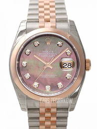 Rolex Datejust Two Tone Wielokolorowy/18 karatowe różowe złoto Ø36 mm 116201-0098