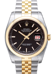 Rolex Datejust 36 Czarny/Stal Ø36 mm 116203-0174