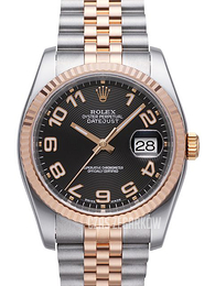 Rolex Datejust 36 Czarny/Stal Ø36 mm 116231-0090