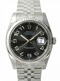 Rolex Datejust Steel Czarny/Stal Ø36 mm 116234-0107