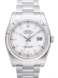 Rolex Datejust Steel Biały/Stal Ø36 mm 116234-0127