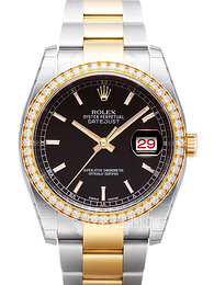 Rolex Datejust 36 Czarny/Stal Ø36 mm 116243-0049