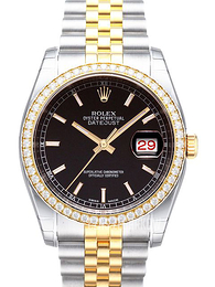 Rolex Datejust 36 Czarny/Stal Ø36 mm 116243-0048