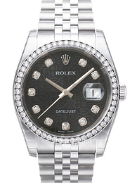 Rolex Datejust Steel Czarny/Stal Ø36 mm 116244-0029