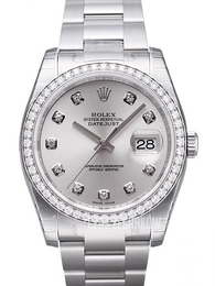 Rolex Datejust Steel Srebrny/Stal Ø36 mm 116244-0033