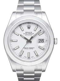 Rolex Datejust II Biały/Stal Ø41 mm 116300/8