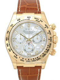 Rolex Daytona Biały/Skóra Ø40 mm 116518/24