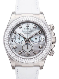 Rolex Daytona Srebrny/Skóra Ø40 mm 116589/RBR/2