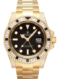 Rolex GMT Master II Czarny/18 karatowe żółte złoto Ø40 mm 116758/SANR