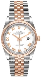 Rolex Datejust 36 Biały/18 karatowe różowe złoto Ø36 mm 126231-0015