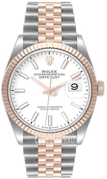 Rolex Datejust 36 Biały/18 karatowe różowe złoto Ø36 mm 126231-0017