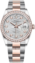 Rolex Datejust 36 Srebrny/18 karatowe różowe złoto Ø36 mm 126281RBR-0026