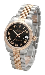 Rolex Datejust 31 Czarny/Stal Ø31 mm 178271-0065