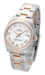 Rolex Datejust 31 Biały/Stal Ø31 mm 178271-0066