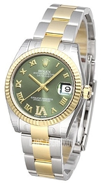 Rolex Datejust 31 Zielony/Stal Ø31 mm 178273-0095