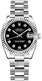 Rolex Datejust 31 Czarny/Stal Ø31 mm 178274-0058