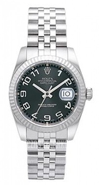 Rolex Datejust Midsize Czarny/Stal Ø31 mm 178274-0005