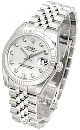 Rolex Datejust Midsize Biały/Stal Ø31 mm 178274-0056