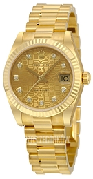 Rolex Datejust 31 Szampański/18 karatowe żółte złoto Ø31 mm 178278-0021