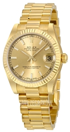 Rolex Datejust 31 Szampański/18 karatowe żółte złoto Ø31 mm 178278-0025