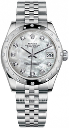 Rolex Datejust 31 Biały/Stal Ø31 mm 178344-0006