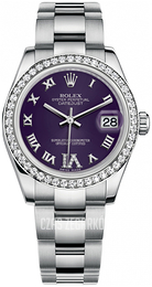 Rolex Datejust 31 Purpurowy/Stal Ø31 mm 178384-0027