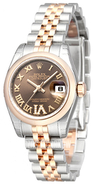 Rolex Perpetual 26 Brązowy/18 karatowe różowe złoto Ø26 mm 179161/16