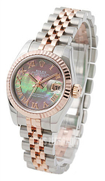 Rolex Lady-Datejust 26 Czarny/Stal Ø26 mm 179171-30