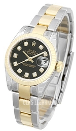 Rolex Lady-Datejust 26 Czarny/Stal Ø26 mm 179173-51