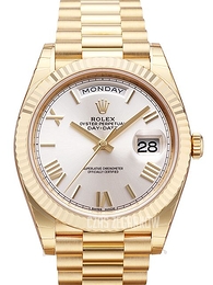 Rolex Day-Date 40 Srebrny/18 karatowe żółte złoto Ø40 mm 228238-0002