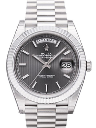 Rolex Day-Date 40 Szary/18 karatowe białe złoto Ø40 mm 228239-0002