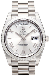 Rolex Day-Date 40 Srebrny/18 karatowe białe złoto Ø40 mm 228239-0006