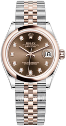 Rolex Datejust 31 Brązowy/18 karatowe różowe złoto Ø31 mm 278241-0028