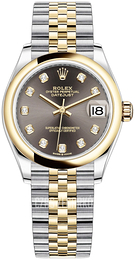 Rolex Datejust 31 Szary/18 karatowe żółte złoto Ø31 mm 278243-0022