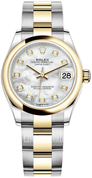 Rolex Datejust 31 Biały/18 karatowe żółte złoto Ø31 mm 278243-0027