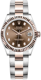 Rolex Datejust 31 Brązowy/18 karatowe różowe złoto Ø31 mm 278271-0027