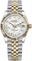 Rolex Datejust 31 Biały/18 karatowe żółte złoto Ø31 mm 278273-0028