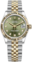 Rolex Datejust 31 Zielony/18 karatowe żółte złoto Ø31 mm 278273-0030