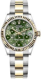 Rolex Datejust 31 Zielony/18 karatowe żółte złoto Ø31 mm 278273-0031