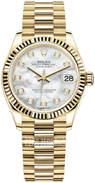 Rolex Datejust 31 Biały/18 karatowe żółte złoto Ø31 mm 278278-0010