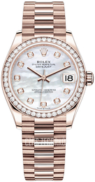 Rolex Datejust 31 Biały/18 karatowe różowe złoto Ø31 mm 278285RBR-0005