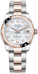 Rolex Datejust 31 Biały/18 karatowe różowe złoto Ø31 mm 278341RBR-0025