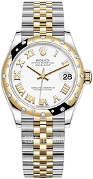 Rolex Datejust 31 Biały/18 karatowe żółte złoto Ø31 mm 278343RBR-0002